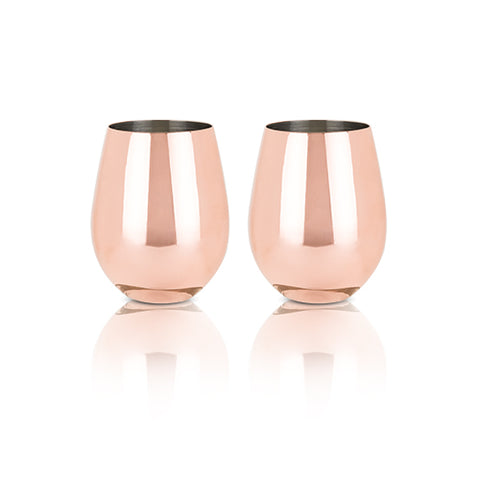 Summit™ Copper Stemless Wine Glasses (VISKI)