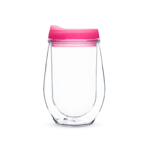 Traveler Double Walled Wine Tumbler in Pink by True