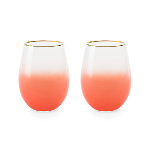 Mariposa Stemless Wine Glasses by Blush®