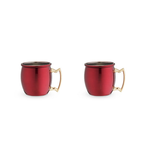 Rustic Holiday: Red Moscow Shot Mug Set by Twine