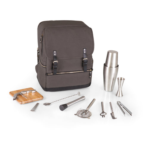 Bar-BackPack Portable Cocktail Tote, (Grey)