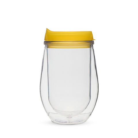 Traveler Double Walled Wine Tumbler in Yellow by True