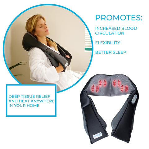 Cordless Neck & Back/Shoulder Massager w/ Heat by Aurora - AM103 – ZooVaa