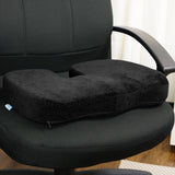 Black Memory Foam Coccyx Seat Cushion by Aurora - AW203