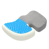 Grey Memory Foam w/ Cooling Gel Coccyx Seat Cushion by Aurora - AW204