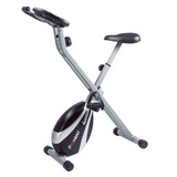 EFITMENT Folding Exercise Bike, Home Upright Bike w/Magnetic Tension and Pulse Grips - B019