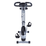 EFITMENT Folding Exercise Bike, Home Upright Bike w/Magnetic Tension and Pulse Grips - B019