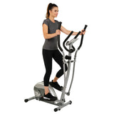 EFITMENT Compact Magnetic Elliptical Machine Trainer with LCD Monitor and Pulse Rate Grips - E005
