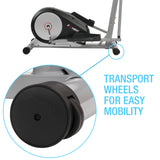 EFITMENT Magnetic Elliptical Machine Trainer w/LCD Monitor and Pulse Rate Grips - E006