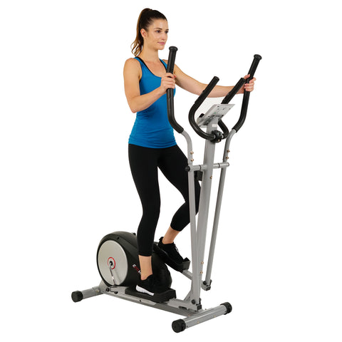 EFITMENT Magnetic Elliptical Machine Trainer w/LCD Monitor and Pulse Rate Grips - E006