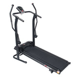 EFITMENT Adjustable Incline Manual Magnetic Treadmill with Arm Exercisers and Pulse Monitor - T017