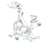 Replacement Indoor Cycle Bike Crank Arm - Left
